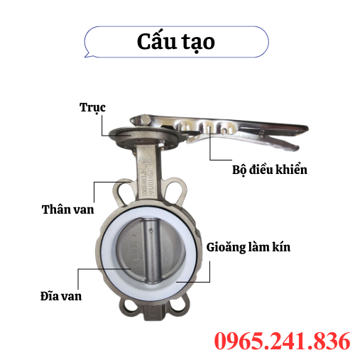 Cấu tạo van bướm inox Ch&acirc;u &Acirc;u