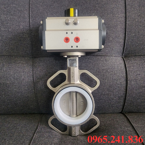 Van bướm inox điều khiển kh&iacute; n&eacute;n
