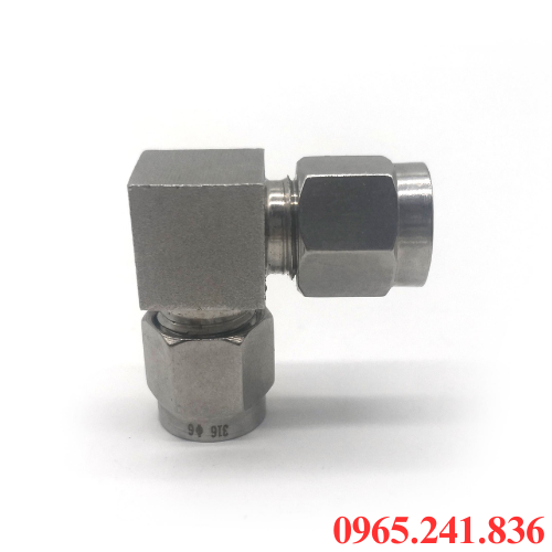 Báo giá, bảng giá đầu nối inox 90 độ có 2 đầu siết hạt bắp