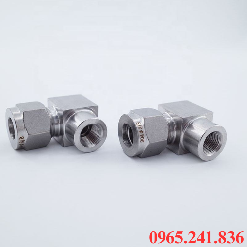 Đặc điểm đầu nối inox 90 độ c&oacute; 1 đầu siết hạt bắp 1 đầu ren