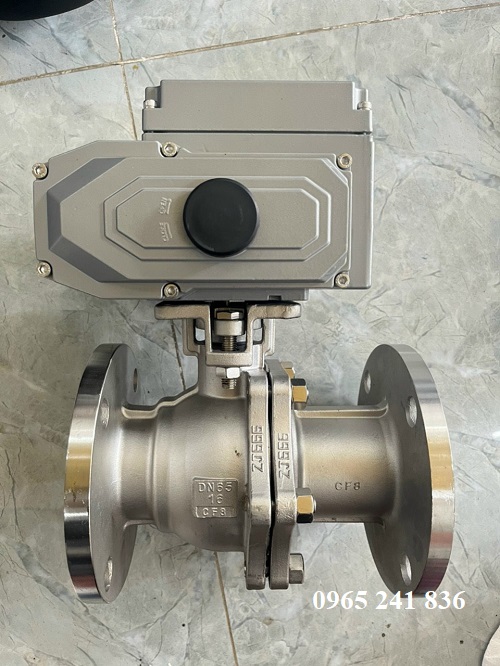 van bi inox đóng mở bằng điện Đài Loan