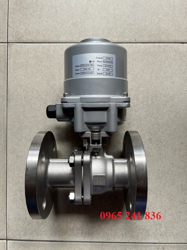 van bi mặt bích JIS10k điều khiển điện