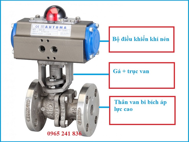 Cấu tạo van bi gas khí nén Hàn Quốc
