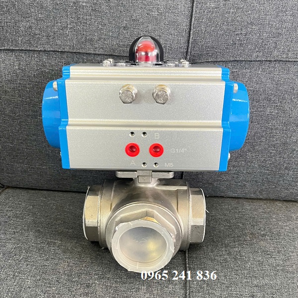 Van bi 3 ngã điều khiển khí nén Samwoo Hàn Quốc
