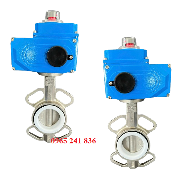 van bướm inox điều khiển điện Hàn Quốc