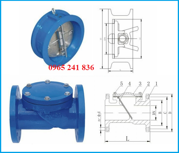 bản vẽ van một chiều