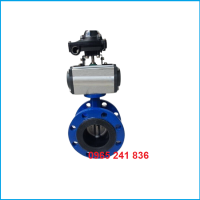 Van bướm mặt bích điều khiển khí nén Yaccor