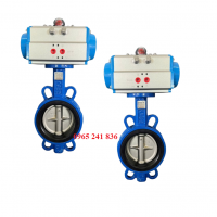 Van bướm gang điều khiển khí nén Hàn Quốc