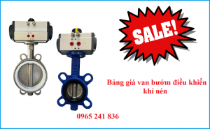 Bảng giá van bướm điều khiển khí nén